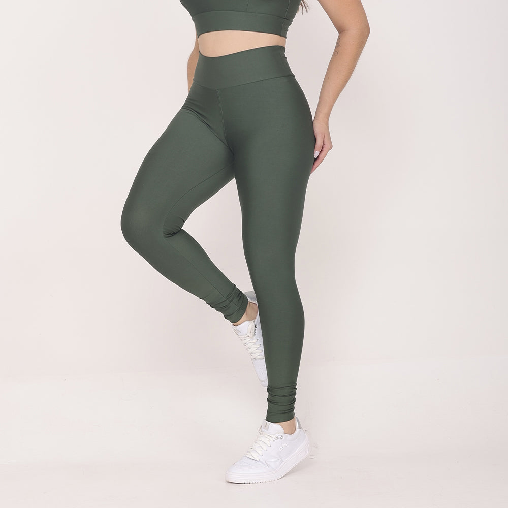 Calça Legging Básica Verde Militar