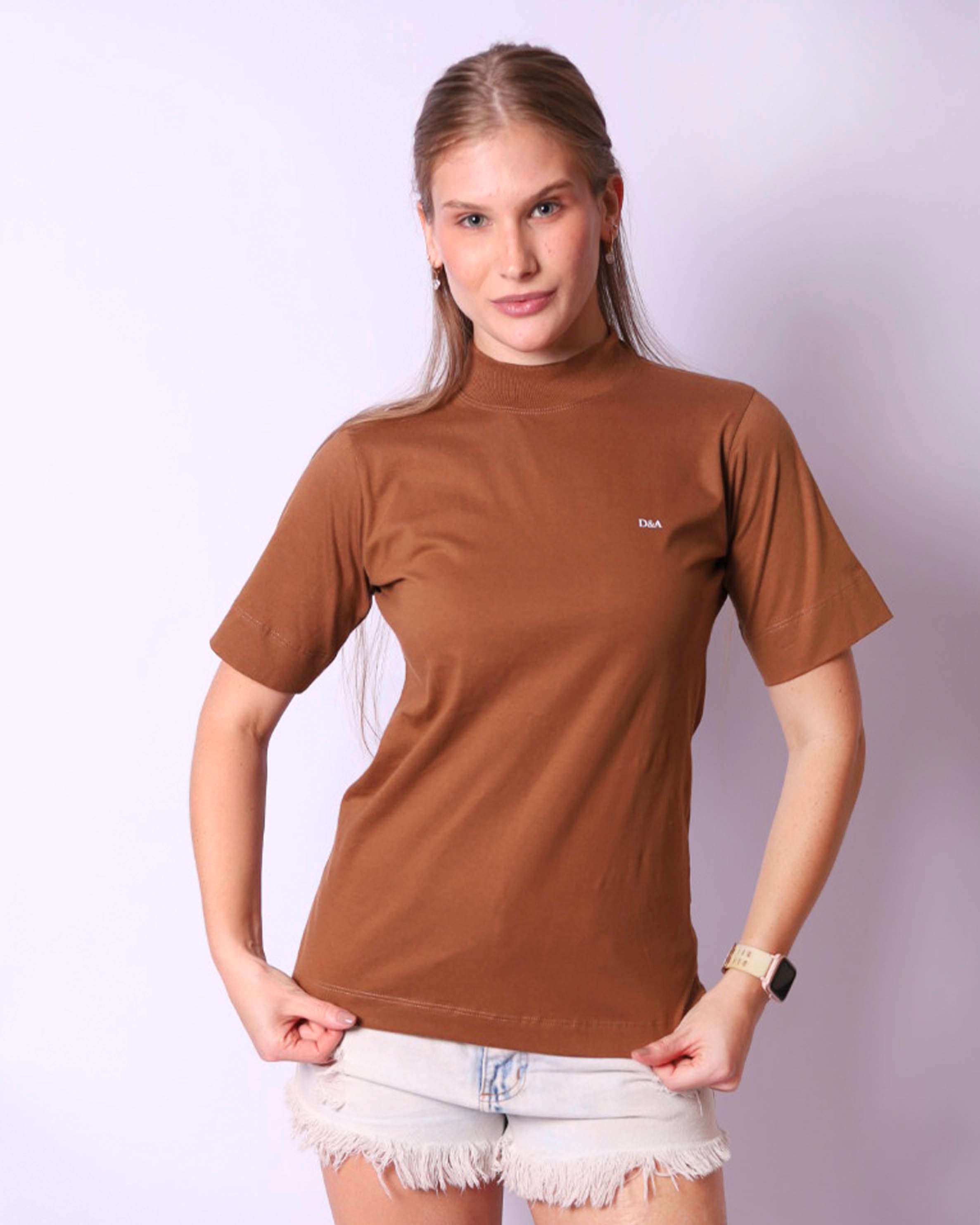 T-Shirt Gola Alta Marrom