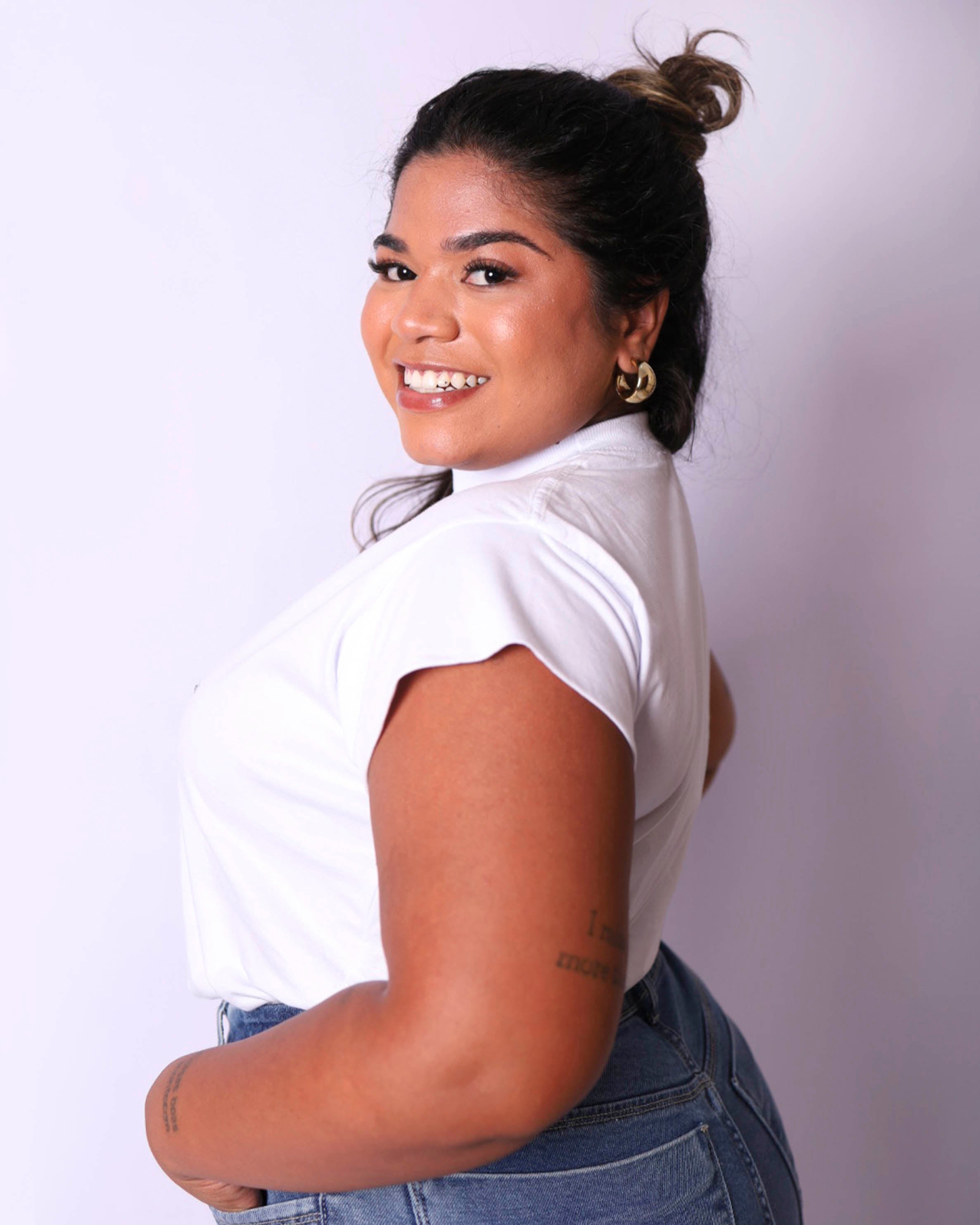 T-Shirt Muscle Branca - Plus Size