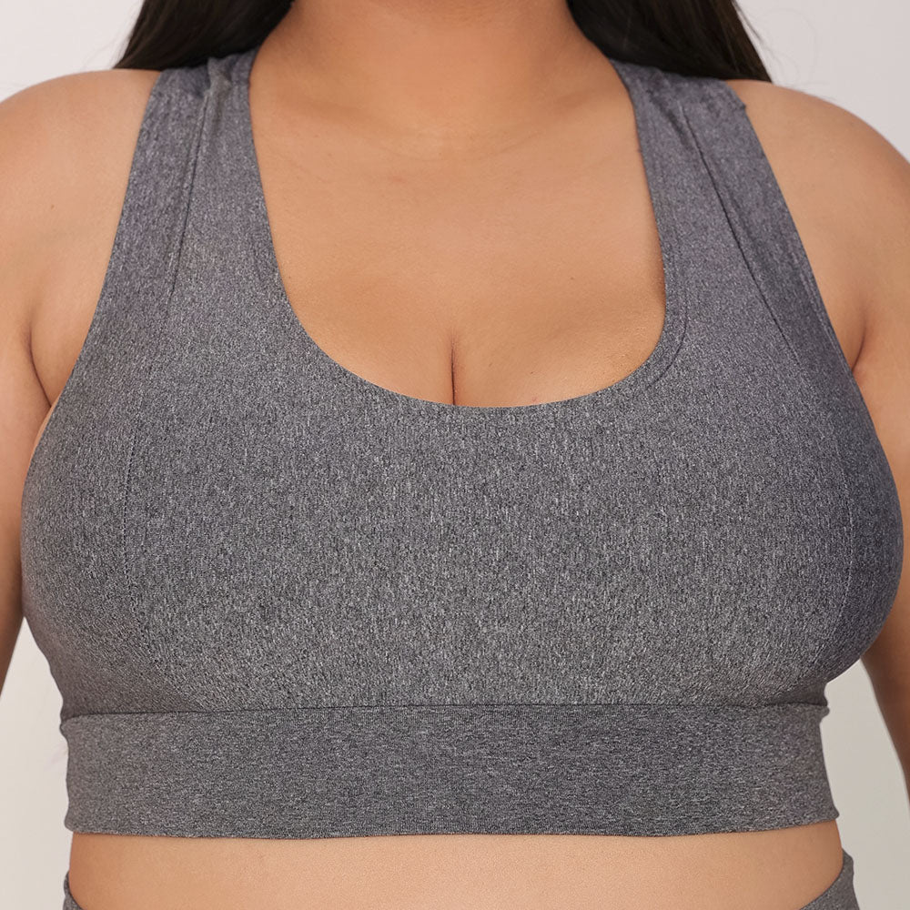 Top Feminino Nadador Cinza