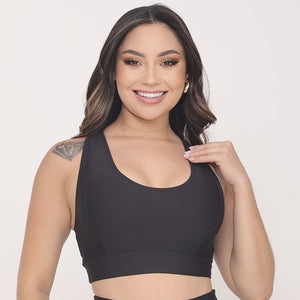 Top Feminino Nadador Preto